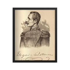 Ezequiel Zamora framed print on a plain backdrop in size 16"x20".