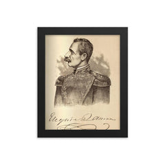 Ezequiel Zamora framed print on a plain backdrop in size 8"x10".