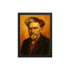 Ezra Pound framed print on a plain backdrop in size 12"x16".