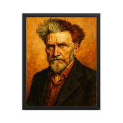 Ezra Pound framed print on a plain backdrop in size 16"x20".