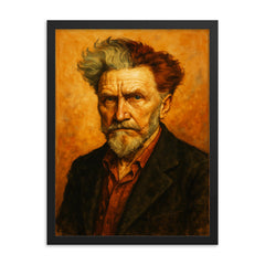 Ezra Pound framed print on a plain backdrop in size 18"x24".