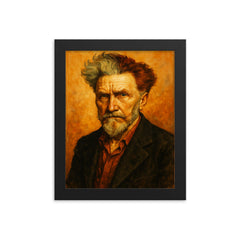 Ezra Pound framed print on a plain backdrop in size 8"x10".
