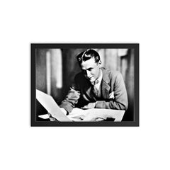 F. Scott Fitzgerald framed print on a plain backdrop in size 12"x16".
