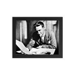 F. Scott Fitzgerald framed print on a plain backdrop in size 8"x10".