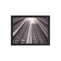 F4U Corsairs Awaiting Shipment to the Pacific Theater framed print on a plain backdrop in size 12"x16".