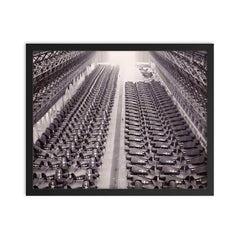 F4U Corsairs Awaiting Shipment to the Pacific Theater framed print on a plain backdrop in size 16"x20".