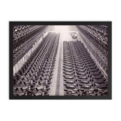 F4U Corsairs Awaiting Shipment to the Pacific Theater framed print on a plain backdrop in size 18"x24".