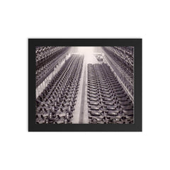 F4U Corsairs Awaiting Shipment to the Pacific Theater framed print on a plain backdrop in size 8"x10".