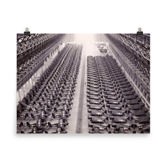 F4U Corsairs Awaiting Shipment to the Pacific Theater poster on a plain backdrop in size 8"x10".