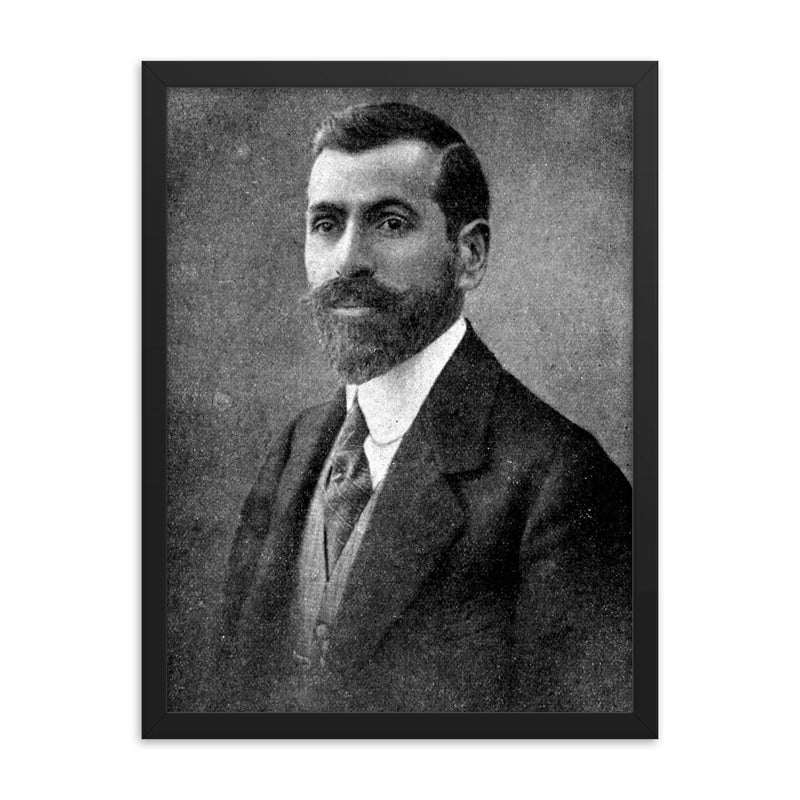 Faik Ali Ozansoy framed print on a plain backdrop in size 18