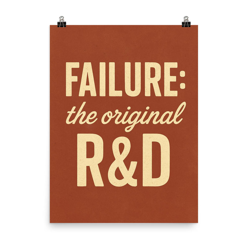 Failure the original R&D poster on a plain backdrop in size 8
