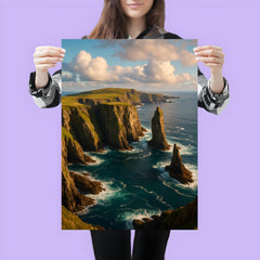 Fair Isle Sea Cliffs Scotland poster 3