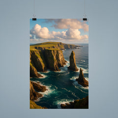Fair Isle Sea Cliffs Scotland poster 9
