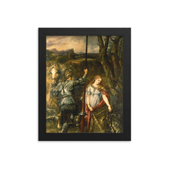 Fair Saint George by John Gilbert, 1881 framed print on a plain backdrop in size 8"x10".