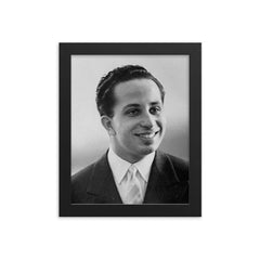 Faisal II of Iraq framed print on a plain backdrop in size 8"x10".