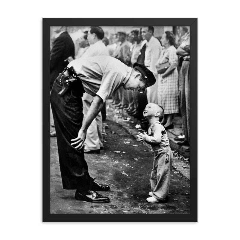 Faith and Confidence by William C Beall framed print on a plain backdrop in size 18