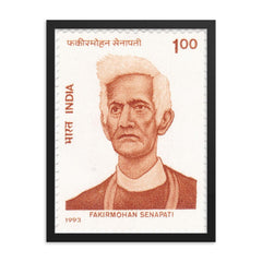 Fakir Mohan Senapati framed print on a plain backdrop in size 18"x24".