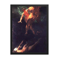 Falling Stars by Mihály Zichy, 1879 framed print on a plain backdrop in size 18"x24".