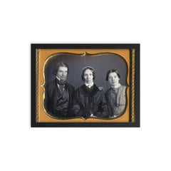Family Daguerreotype by Unknown Maker framed print on a plain backdrop in size 12"x16".