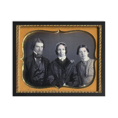 Family Daguerreotype by Unknown Maker framed print on a plain backdrop in size 16"x20".