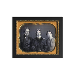 Family Daguerreotype by Unknown Maker framed print on a plain backdrop in size 8"x10".