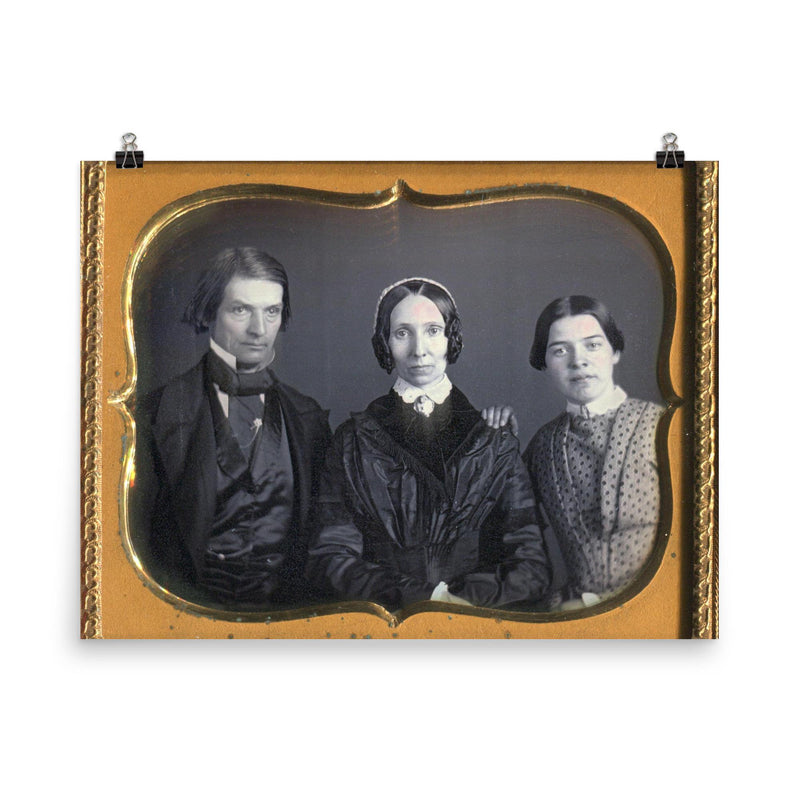Family Daguerreotype by Unknown Maker poster on a plain backdrop in size 8