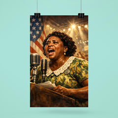 Fannie Lou Hamer at convention microphone poster 6