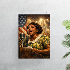 Fannie Lou Hamer at convention microphone poster 7