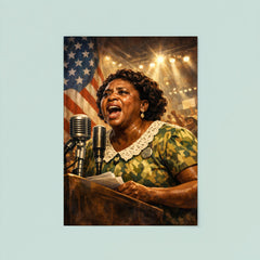 Fannie Lou Hamer at convention microphone poster 8