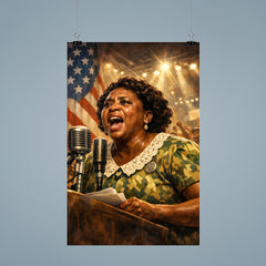 Fannie Lou Hamer at convention microphone poster 9