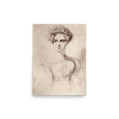 Fanny Mendelssohn poster on a plain backdrop in size 12"x16".