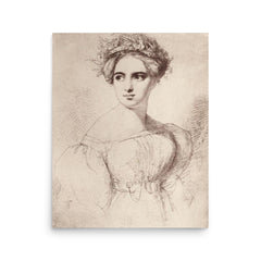 Fanny Mendelssohn poster on a plain backdrop in size 16"x20".