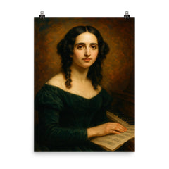 Fanny Mendelssohn poster on a plain backdrop in size 8"x10".
