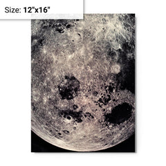 Far Side of the Moon by Apollo 8 metal print on a plain backdrop in size 12"x16".