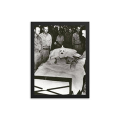 Fastest Medal of Honor Awarded framed print on a plain backdrop in size 12"x16".