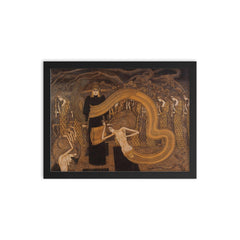 Fatalism by John Toorop, 1893 framed print on a plain backdrop in size 12"x16".