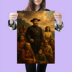 Father Damien among Molokai exiles poster 3