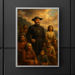 Father Damien among Molokai exiles poster 5