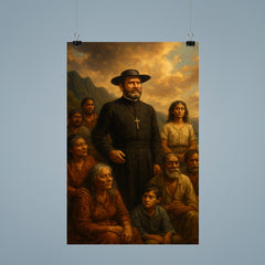 Father Damien among Molokai exiles poster 9