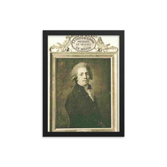 Fausto Elhuyar framed print on a plain backdrop in size 12"x16".