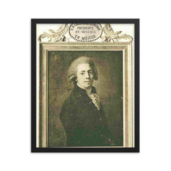 Fausto Elhuyar framed print on a plain backdrop in size 16"x20".