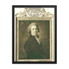 Fausto Elhuyar framed print on a plain backdrop in size 18"x24".