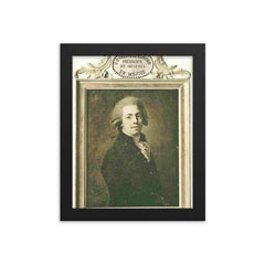 Fausto Elhuyar framed print on a plain backdrop in size 8"x10".