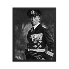 Felix von Luckner framed print on a plain backdrop in size 16"x20".