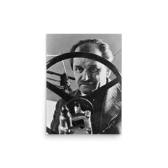 Ferdinand Porsche poster on a plain backdrop in size 12"x16".