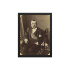 Ferdinand von Mueller framed print on a plain backdrop in size 12"x16".