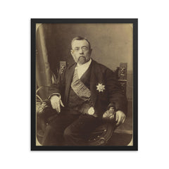 Ferdinand von Mueller framed print on a plain backdrop in size 16"x20".