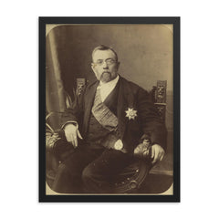 Ferdinand von Mueller framed print on a plain backdrop in size 18"x24".