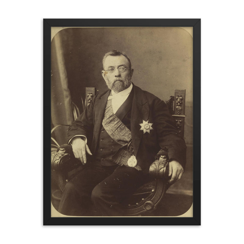 Ferdinand von Mueller framed print on a plain backdrop in size 18