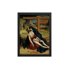 Fernando Gallego framed print on a plain backdrop in size 12"x16".